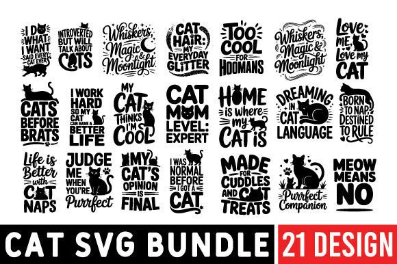 Cat SVG Design Bundle: Graphics for Crafts and Creativity