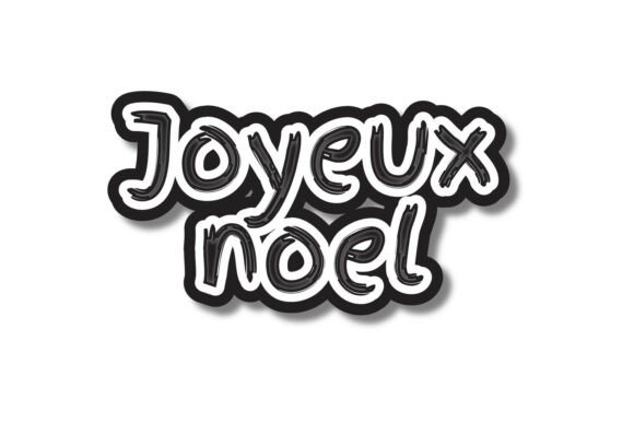 Christmas Lettering Typography Quote Art Graphics for Crafts