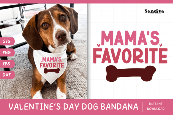 Cute Valentine’s Day Dog Bandana Quote 8 Graphics