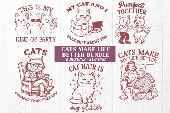 Fun Cats SVG for Crafts and Graphics