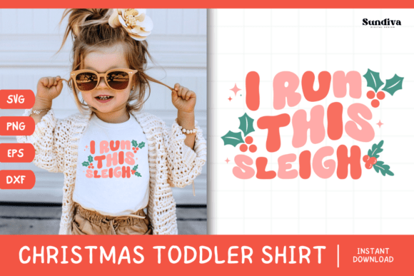 Fun Christmas Toddler Shirt Graphic for Branding