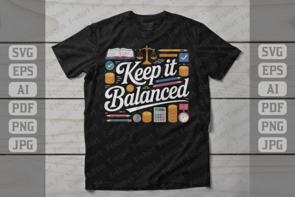 Keep It Balanced Accountant SVG: A Graphic for Modern Editorial Design