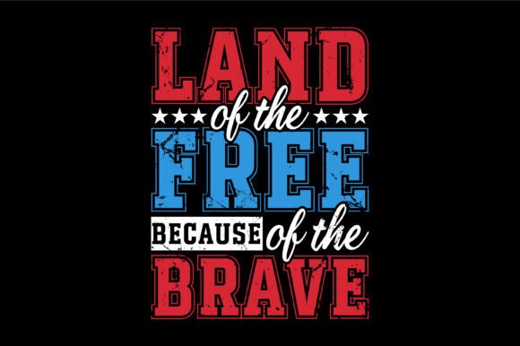Land Free Brave Graphic for Blog and Branding