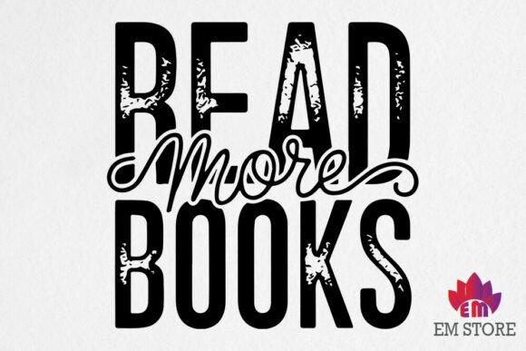 Read More Books Graphic for Crafts and Branding
