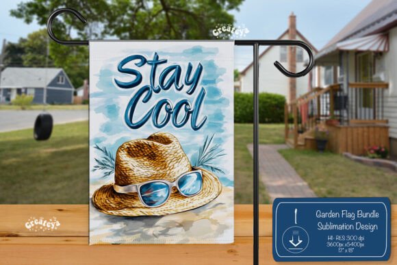 Summer Garden Flag Graphics for Crafts