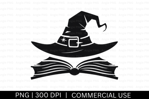 Witch Hat and Spell Book SVG Graphics for Crafts