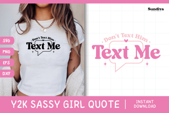 Y2K Sassy Girl Baby Tee Quote 16 Graphics for Crafts